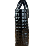 Chanel Black Patent Chocolate Bar Tote Bag 2002