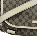 Gucci GG Leather Lined Flap Messenger Bag