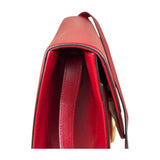 Gucci Red Leather GG Ring Shoulder Bag