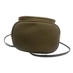 Prada Tan Beige Leather Trim Jaquard Canvas Bucket Bag