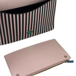 Salvatore Ferragamo Pink/Black Striped Crossbody Bag