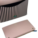 Salvatore Ferragamo Pink/Black Striped Crossbody Bag