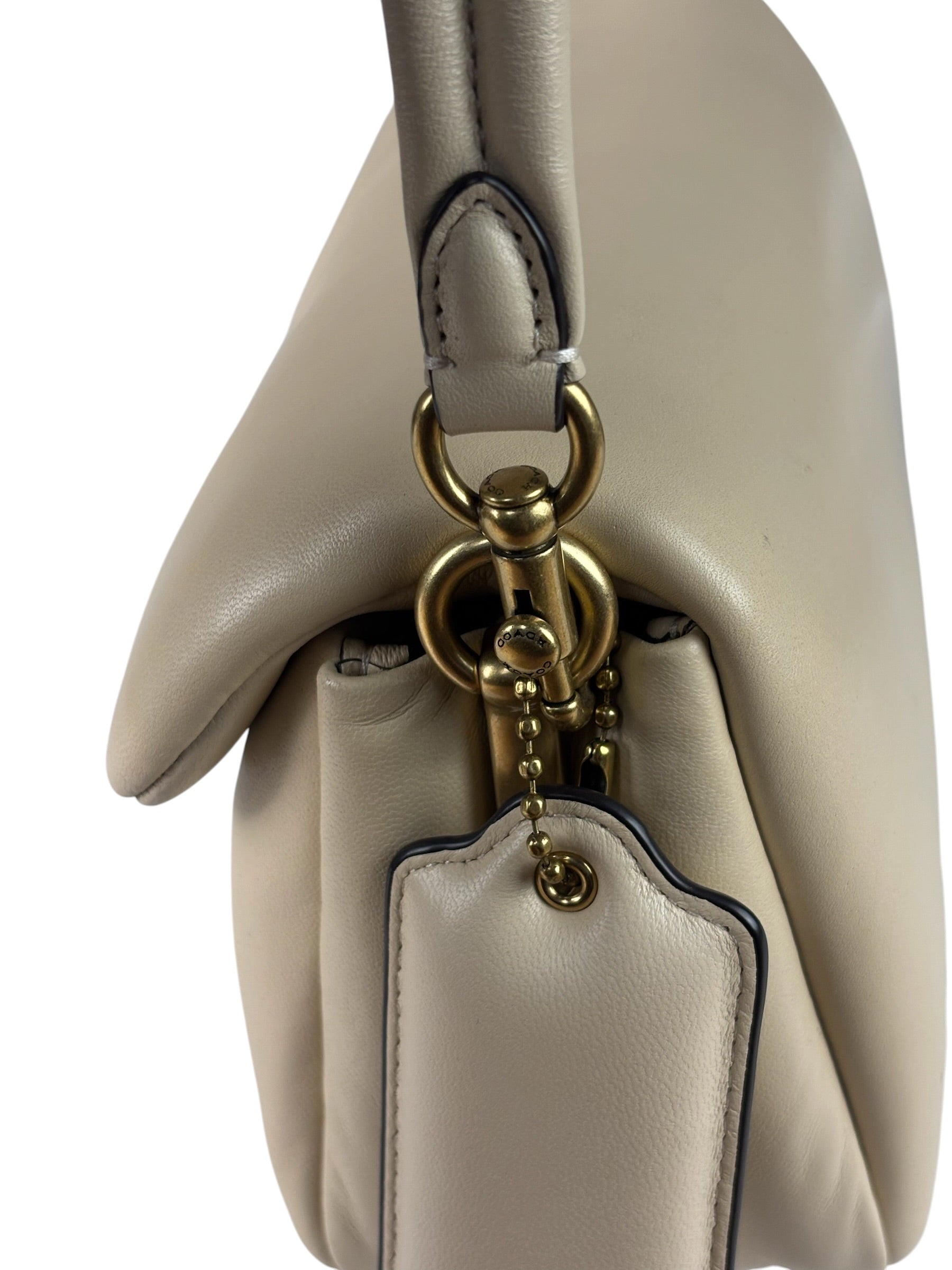 Coach Beige Leather Pillow Tabby 26 Shoulder Bag