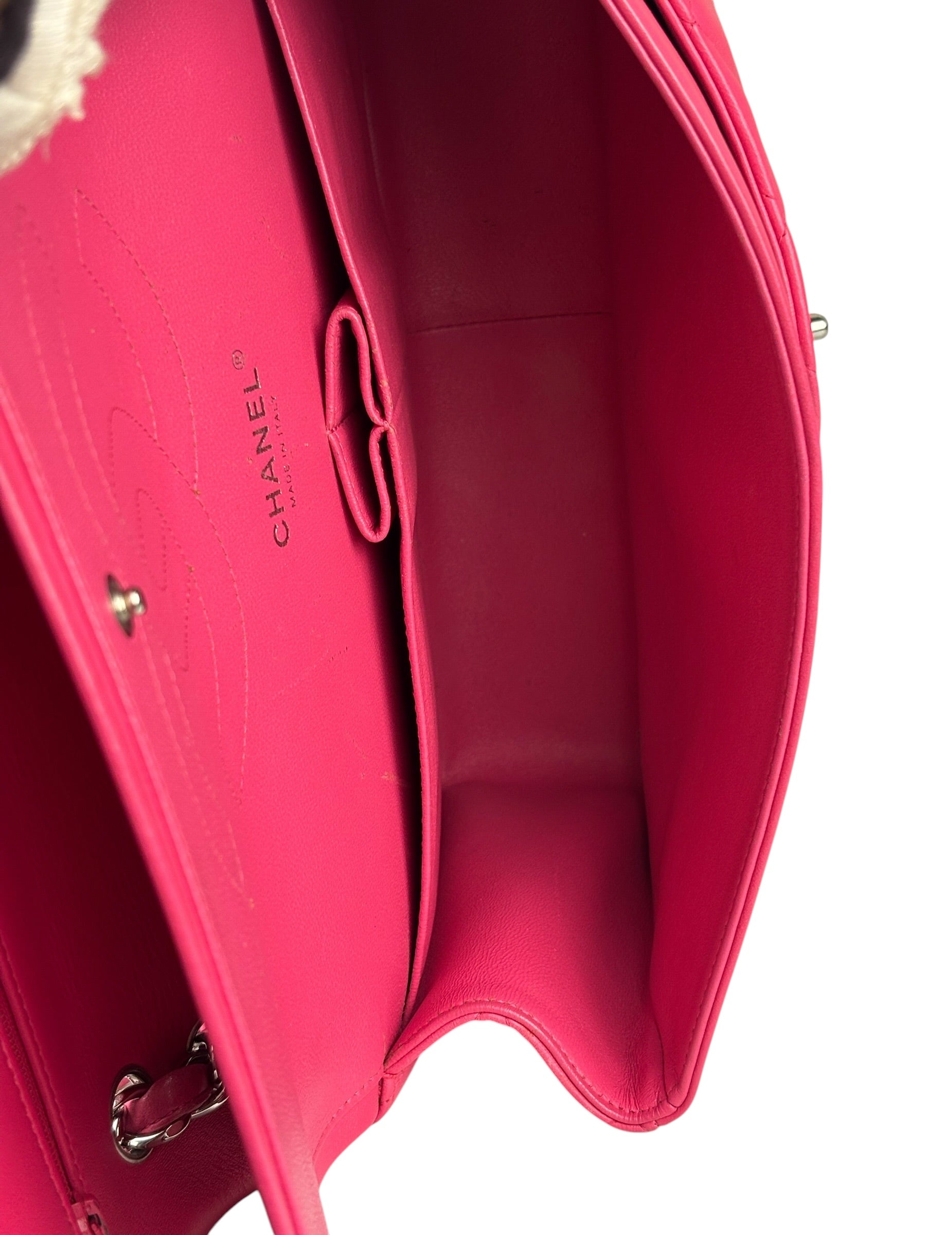 Chanel Pink Quilted Lambskin Jumbo Double Flap Bag 2014