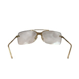 Christian Dior Vintage Gold Tone Frameless Tinted Glasses