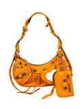 Balenciaga Orange Leather Moto City Bag