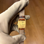 Cartier Tank Cream Roman Dial Brown Strap