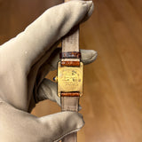 Cartier Tank Cream Roman Dial Brown Strap