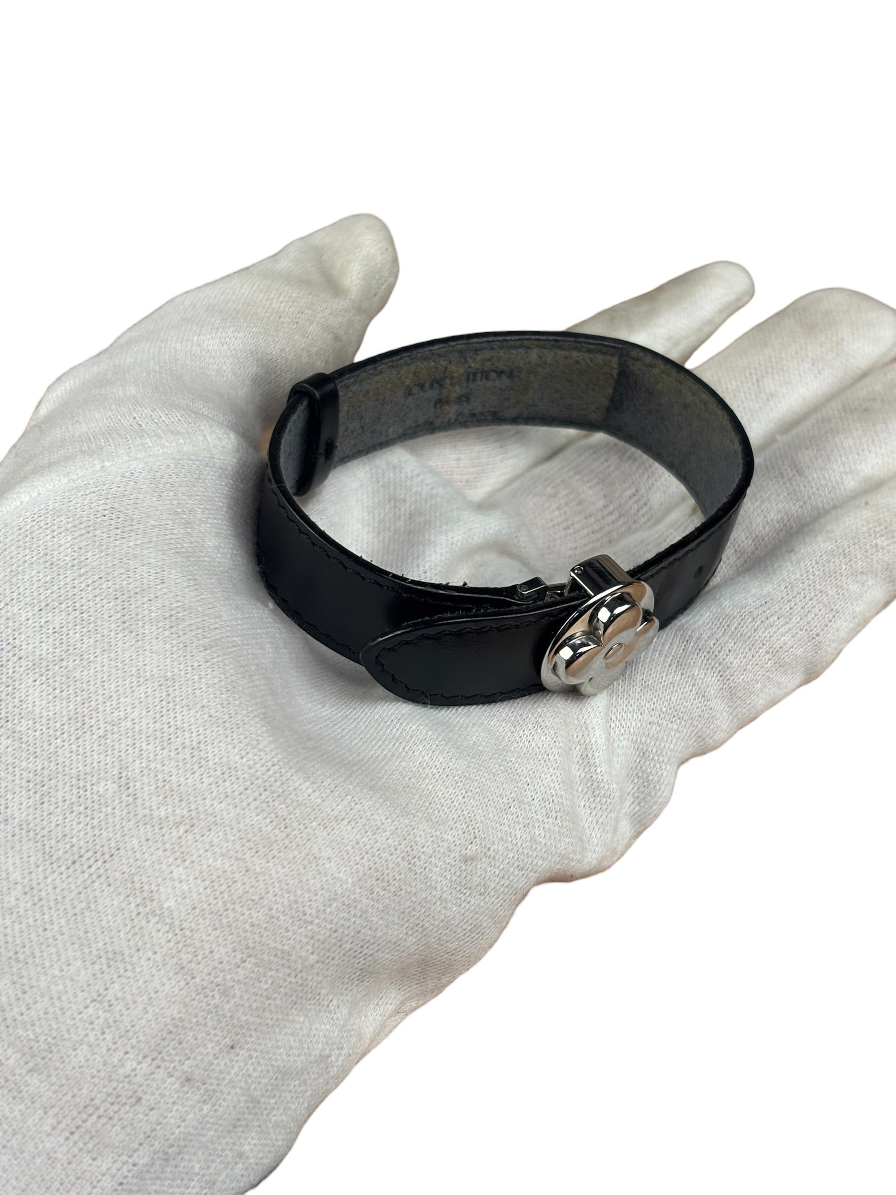 Louis Vuitton Black Leather Wish Bracelet
