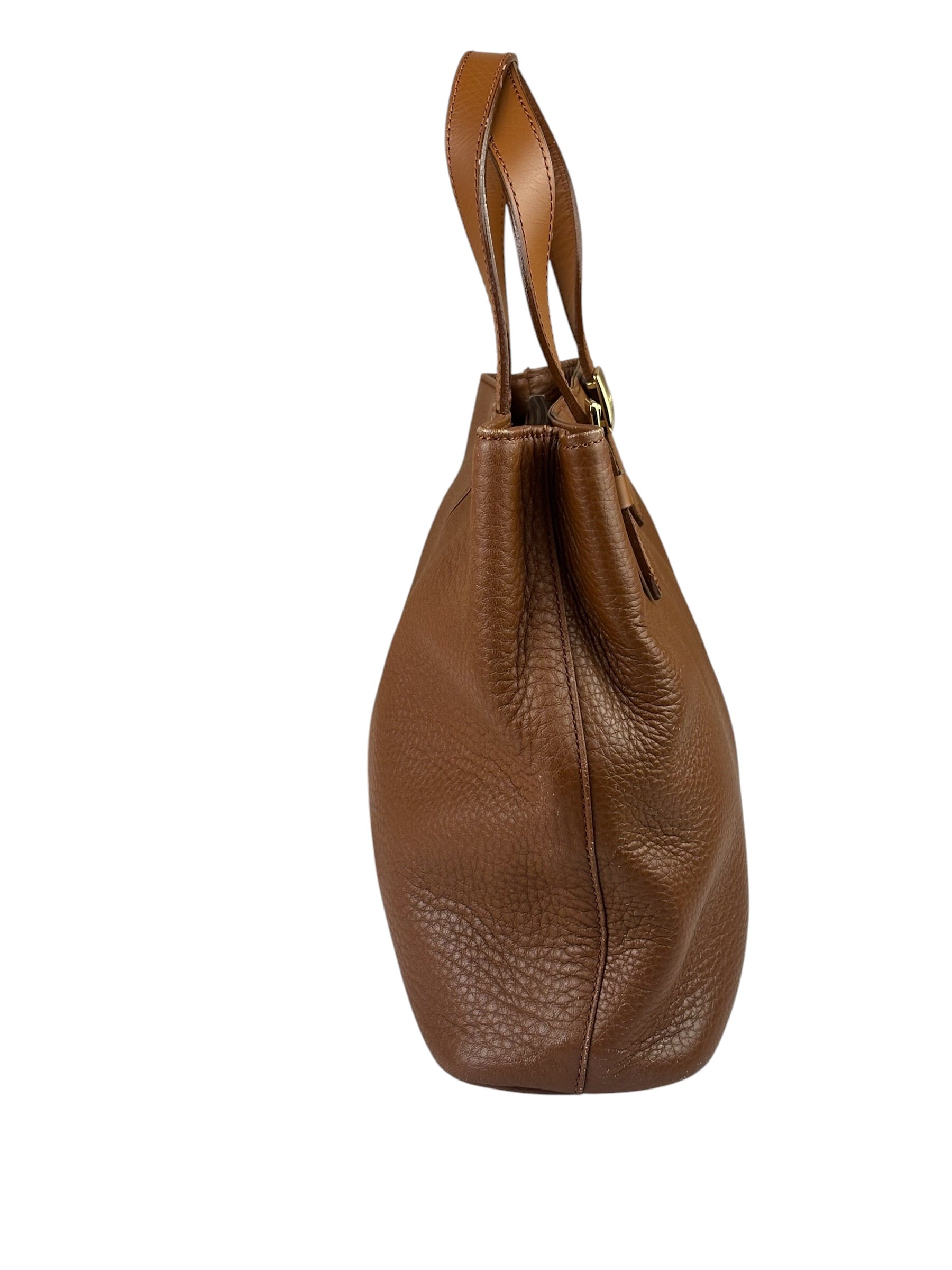 Burberry Vintage Tan Brown Leather Chestnut Shoulder Bag