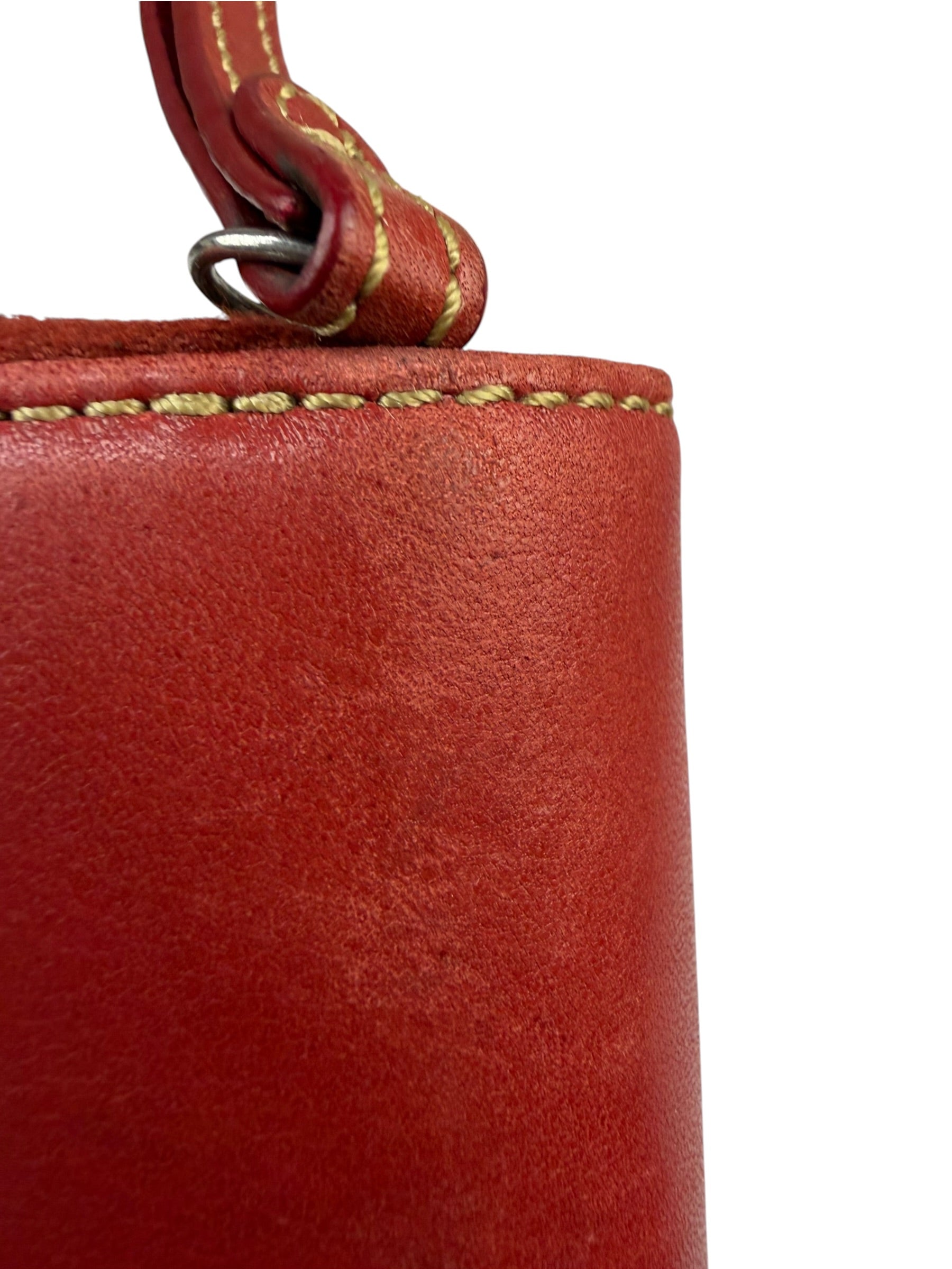 Coach Red Leather Zip Wallet