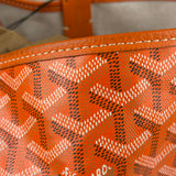 Goyard Saint Louis Orange Leather Tote Bag