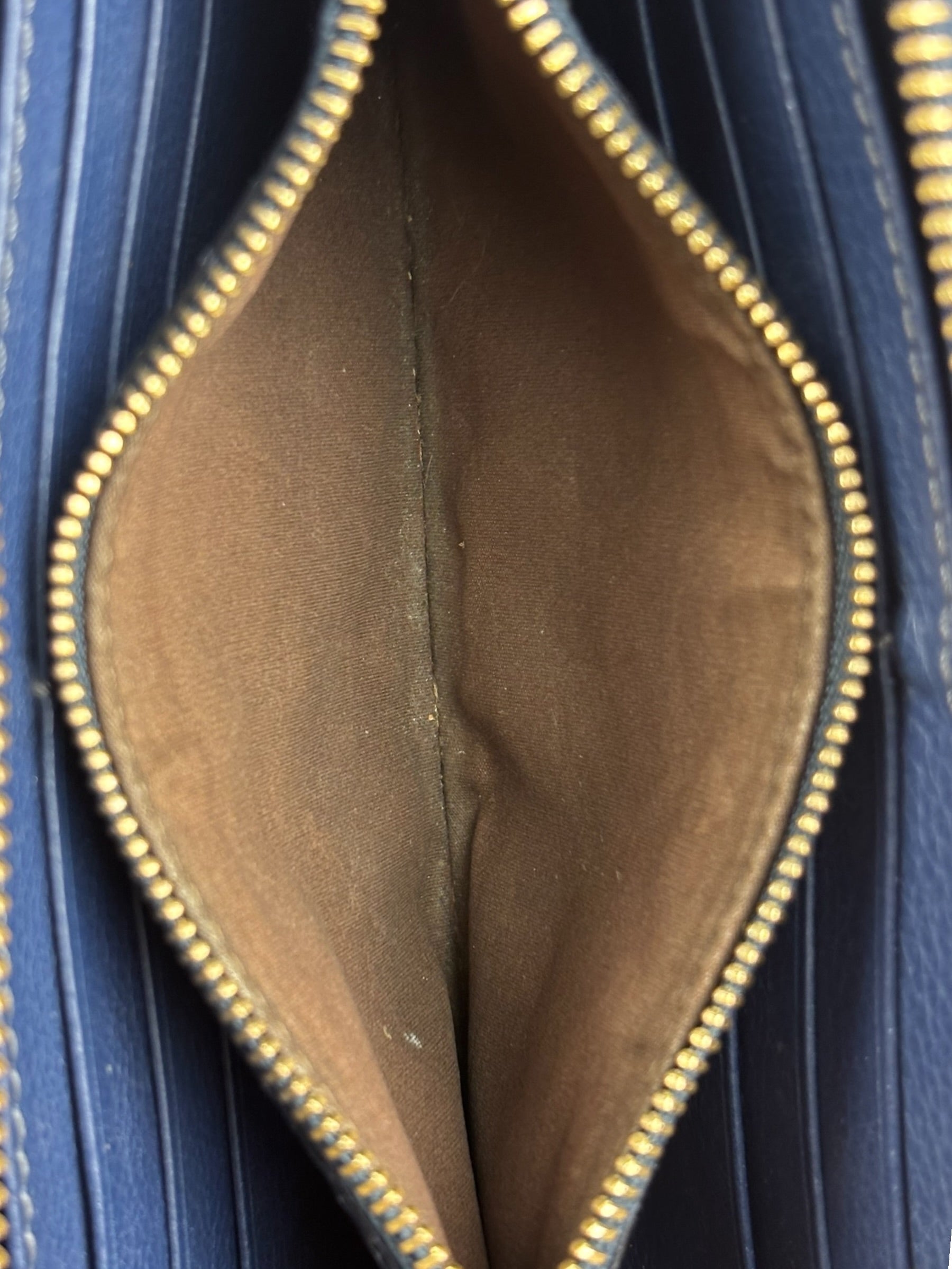 Chloé Dark Blue Leather Marcie Long Zip Wallet