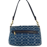 Coach Signature Blue Jacquard Denim Soft Tabby Shoulder Bag
