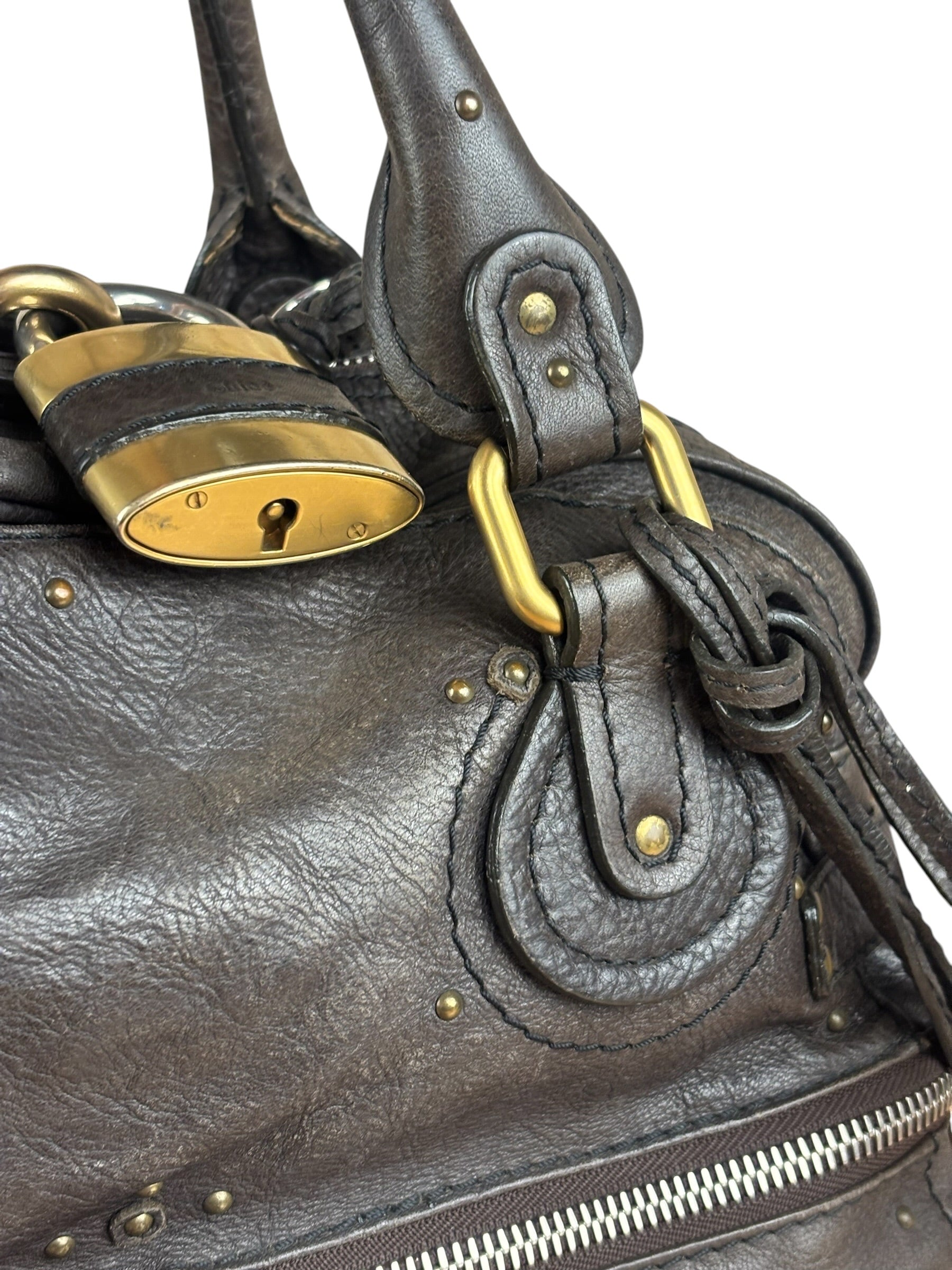 Chloe Brown Leather Paddington Shoulder Bag