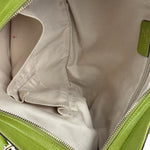 Salvatore Ferragamo Green Leather Marisa Shoulder Bag