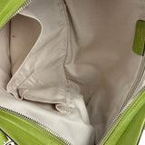 Salvatore Ferragamo Green Leather Marisa Shoulder Bag