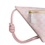 MCM Pink Triangle Logo Fold-Over Shoulder Bag
