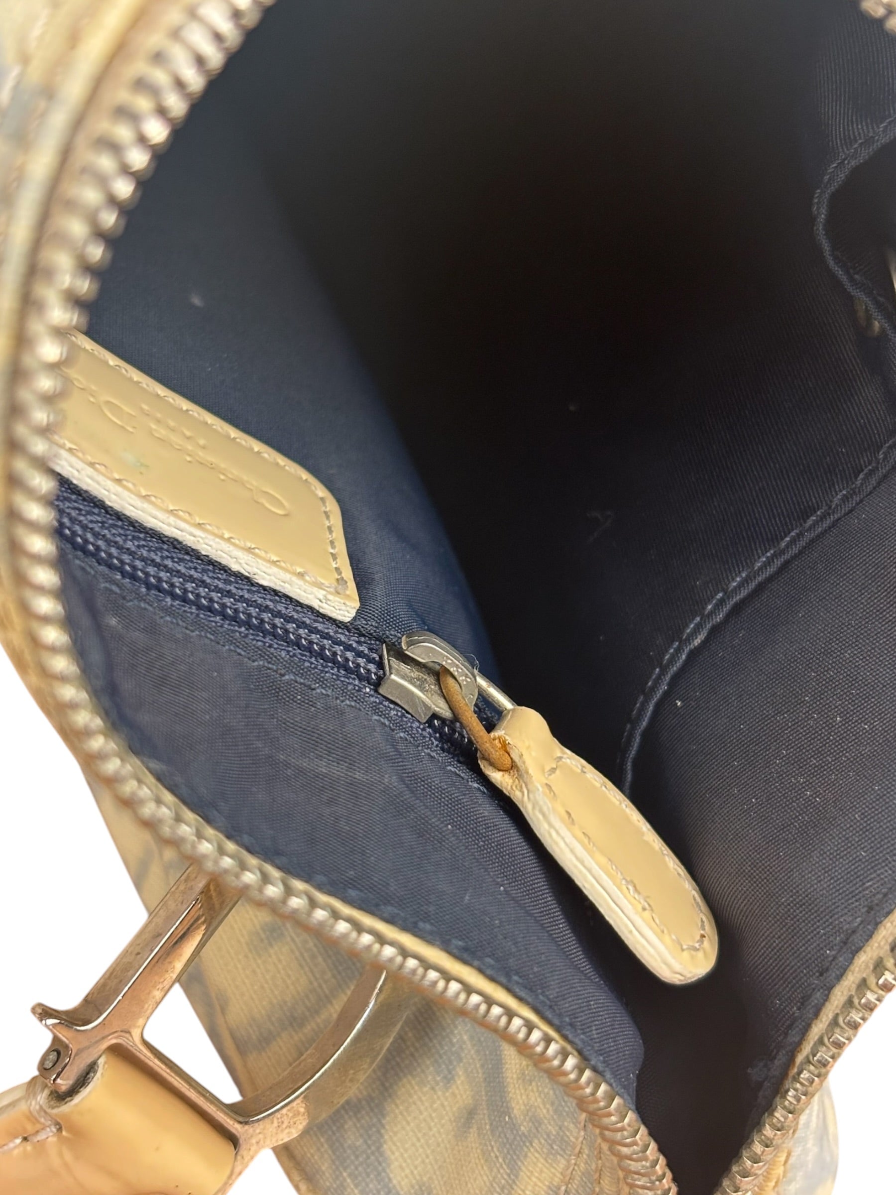 Christian Dior Vintage Trotter Canvas Mini Boston Bag