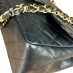 Chanel Black Caviar Leather Single Flap Bag '04