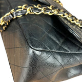 Chanel Black Caviar Leather Single Flap Bag '04