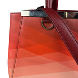 Fendi 2Jours Red Geometric Medium Tote