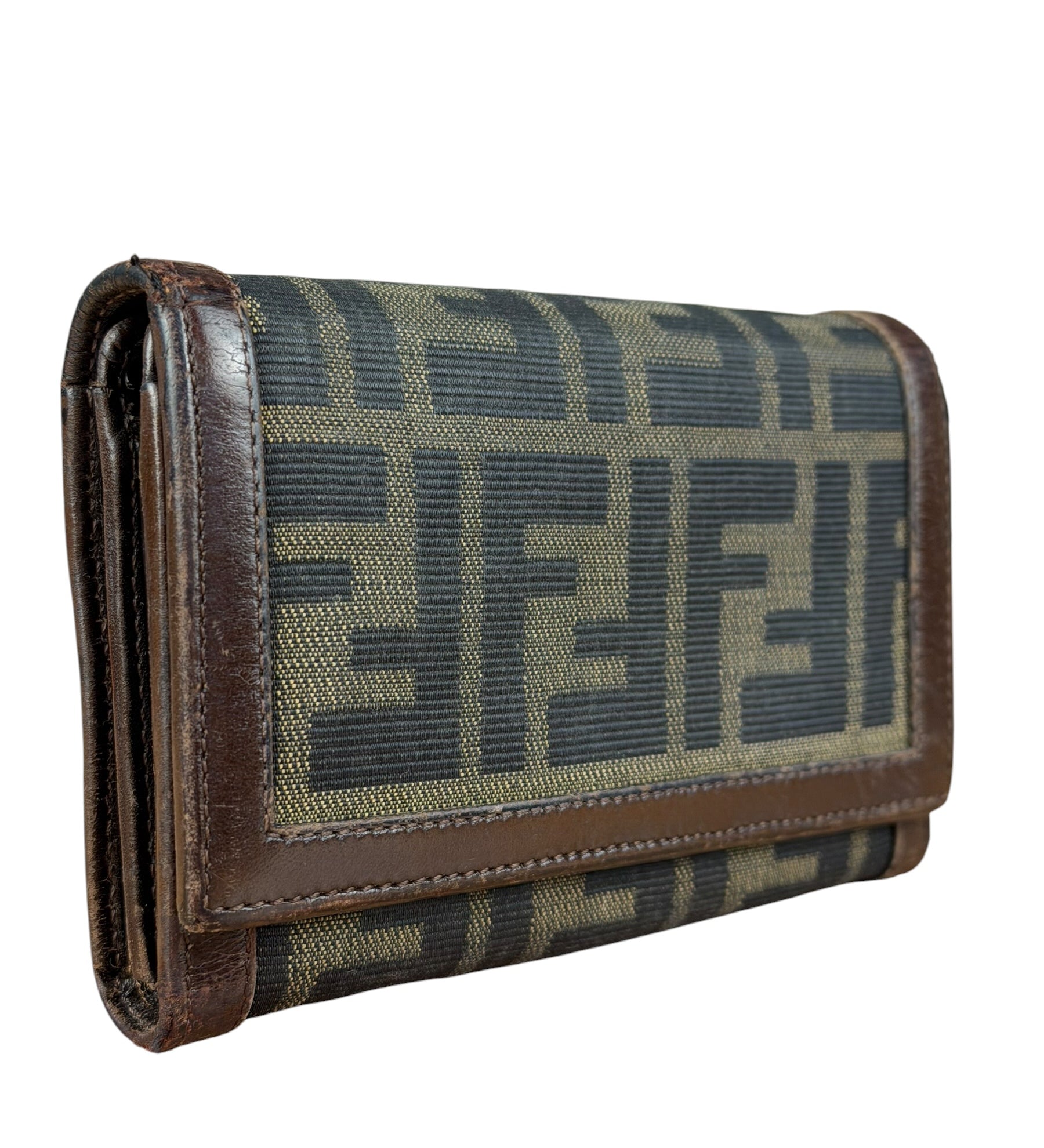 Fendi Zucca Monogram Canvas Trifold Wallet