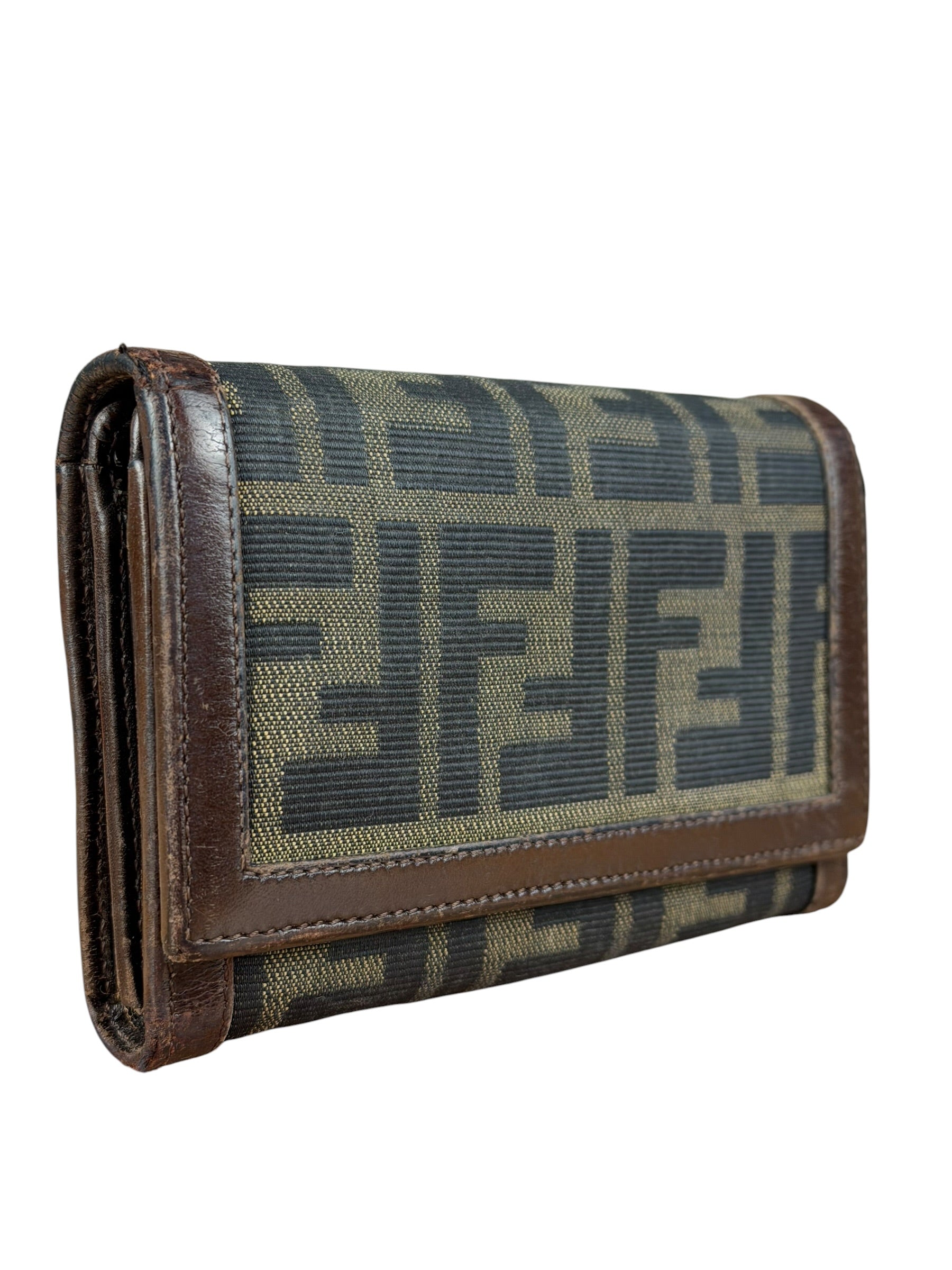 Fendi Zucca Monogram Canvas Trifold Wallet