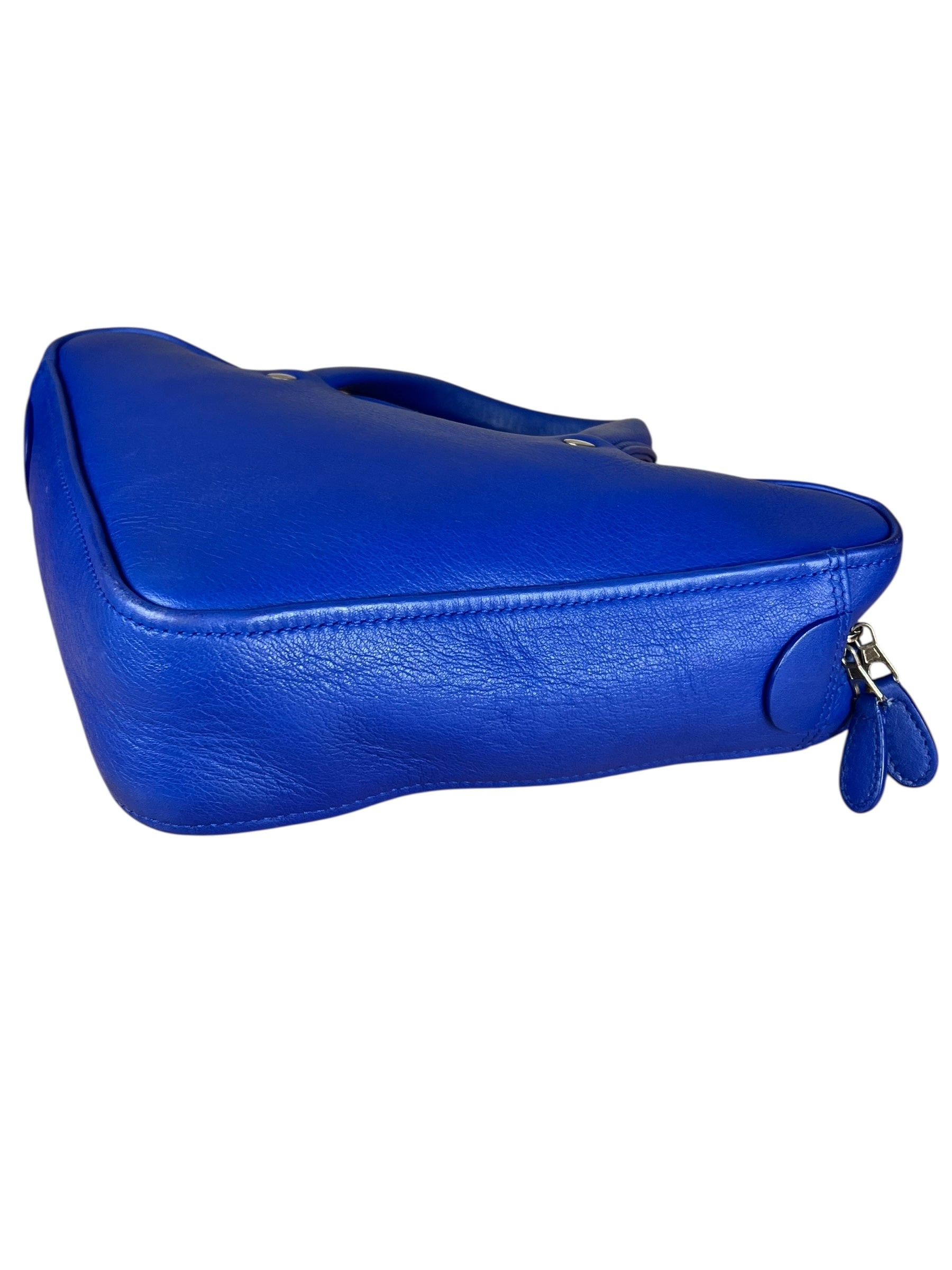 Balenciaga Royal Blue Leather Triangle 2Way Bag