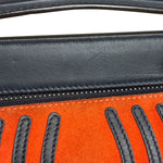 Fendi DotCom Click Striped Hypnotic Suede 2 Way