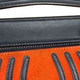 Fendi DotCom Click Striped Hypnotic Suede 2 Way
