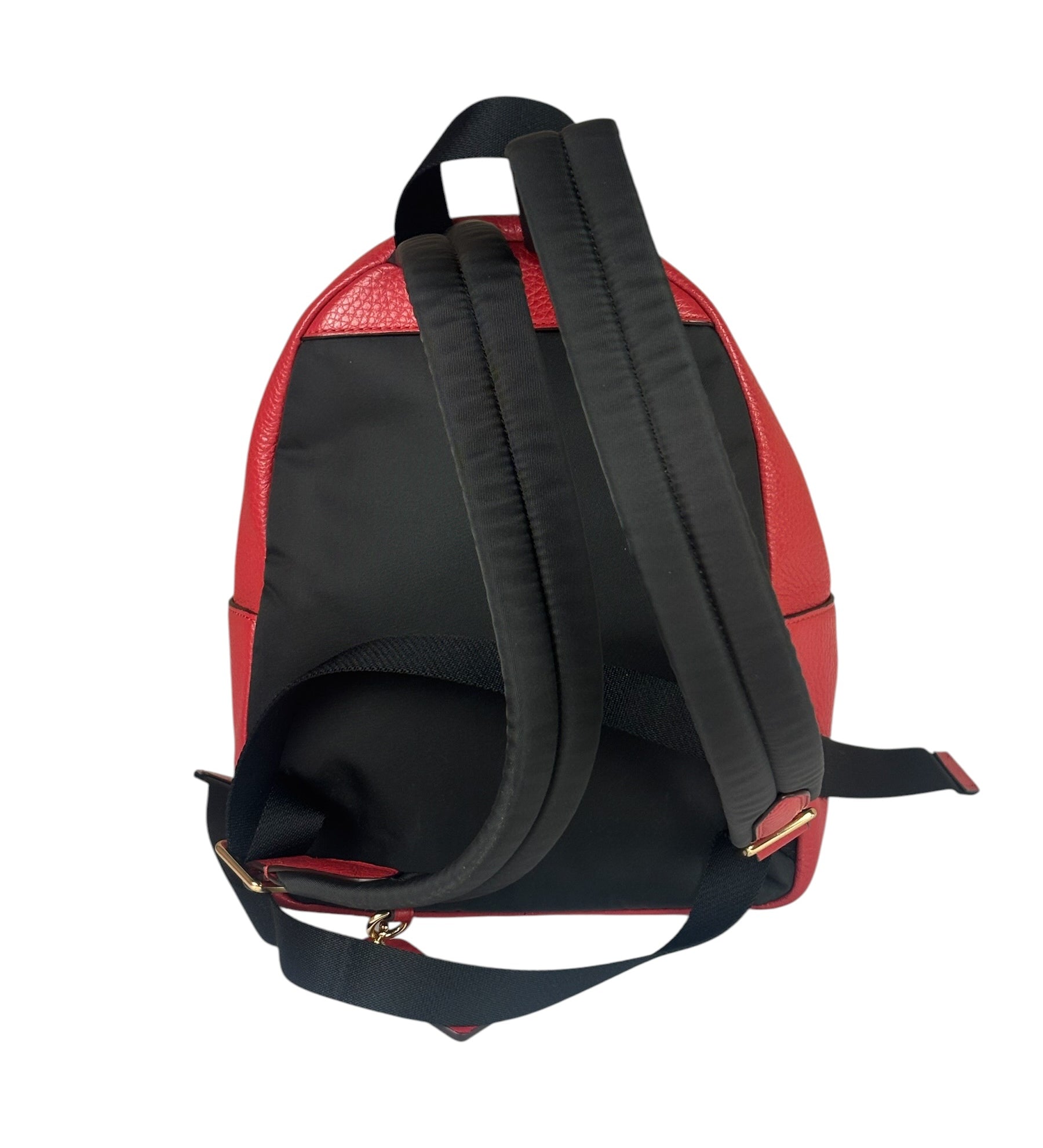 Coach Red Pebbled Mini Charlie Backpack