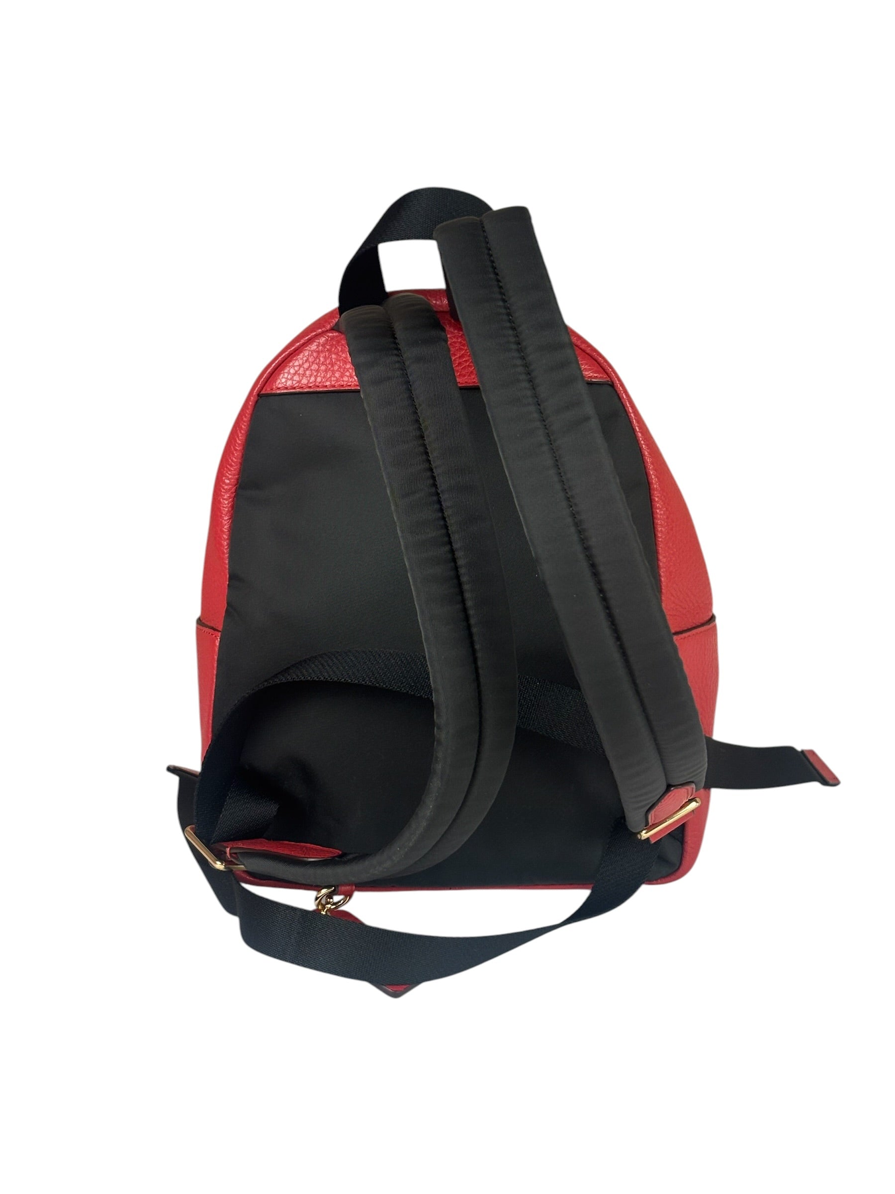 Coach Red Pebbled Mini Charlie Backpack