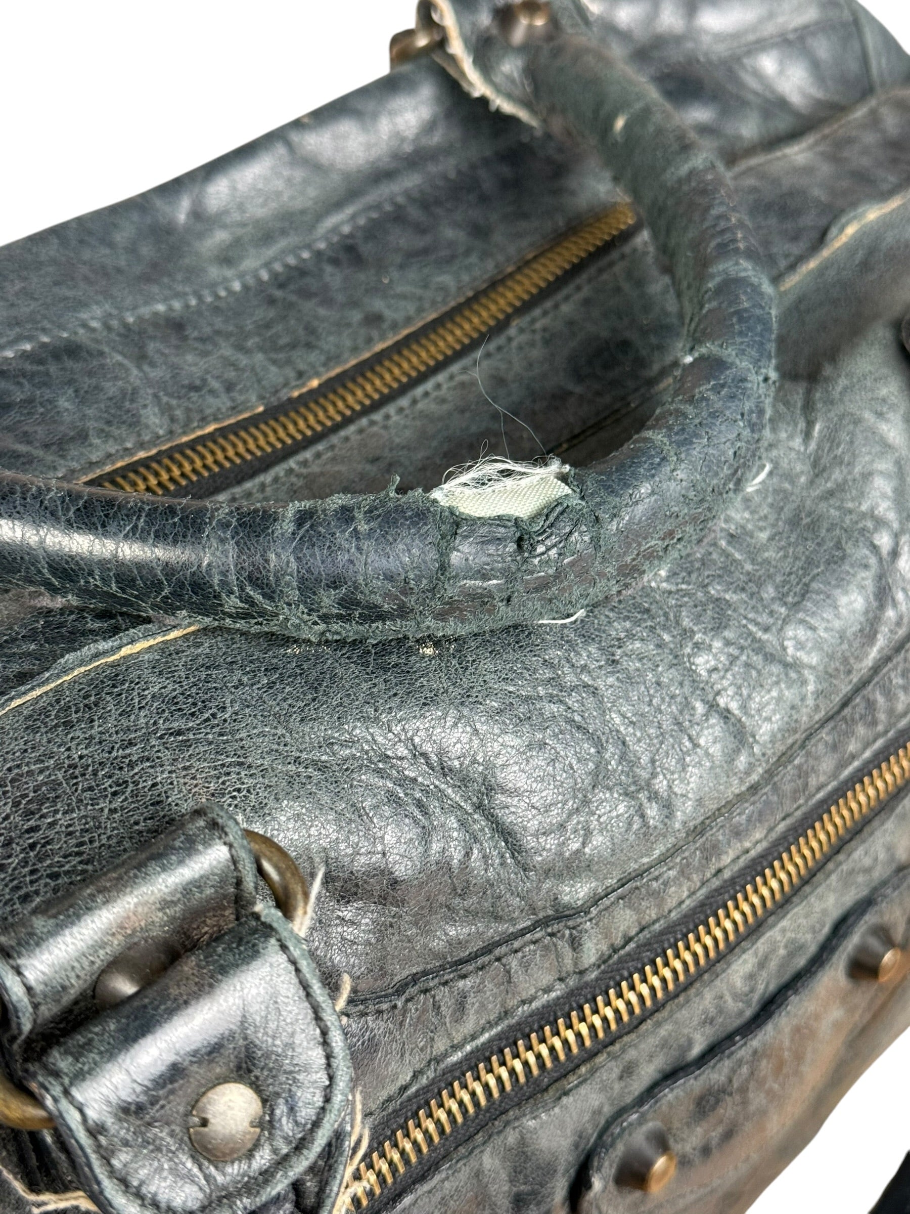 Balenciaga Vintage Dark Blue Leather Classic City Bag