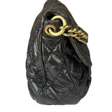 Chanel Black Caviar Quilted Coco Pleats Flap Two-Way Bag 2012