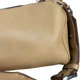 Prada Beige Leather Vitello Daino Buckle Shoulder Bag