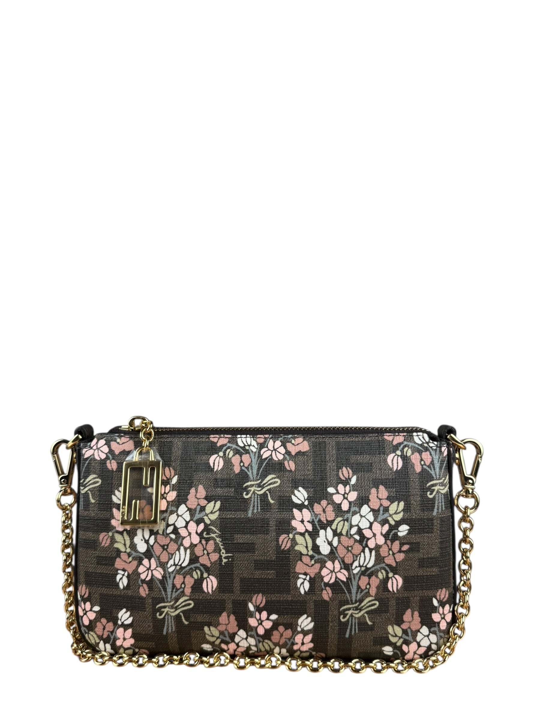 Fendi Floral FF Chain Pochette