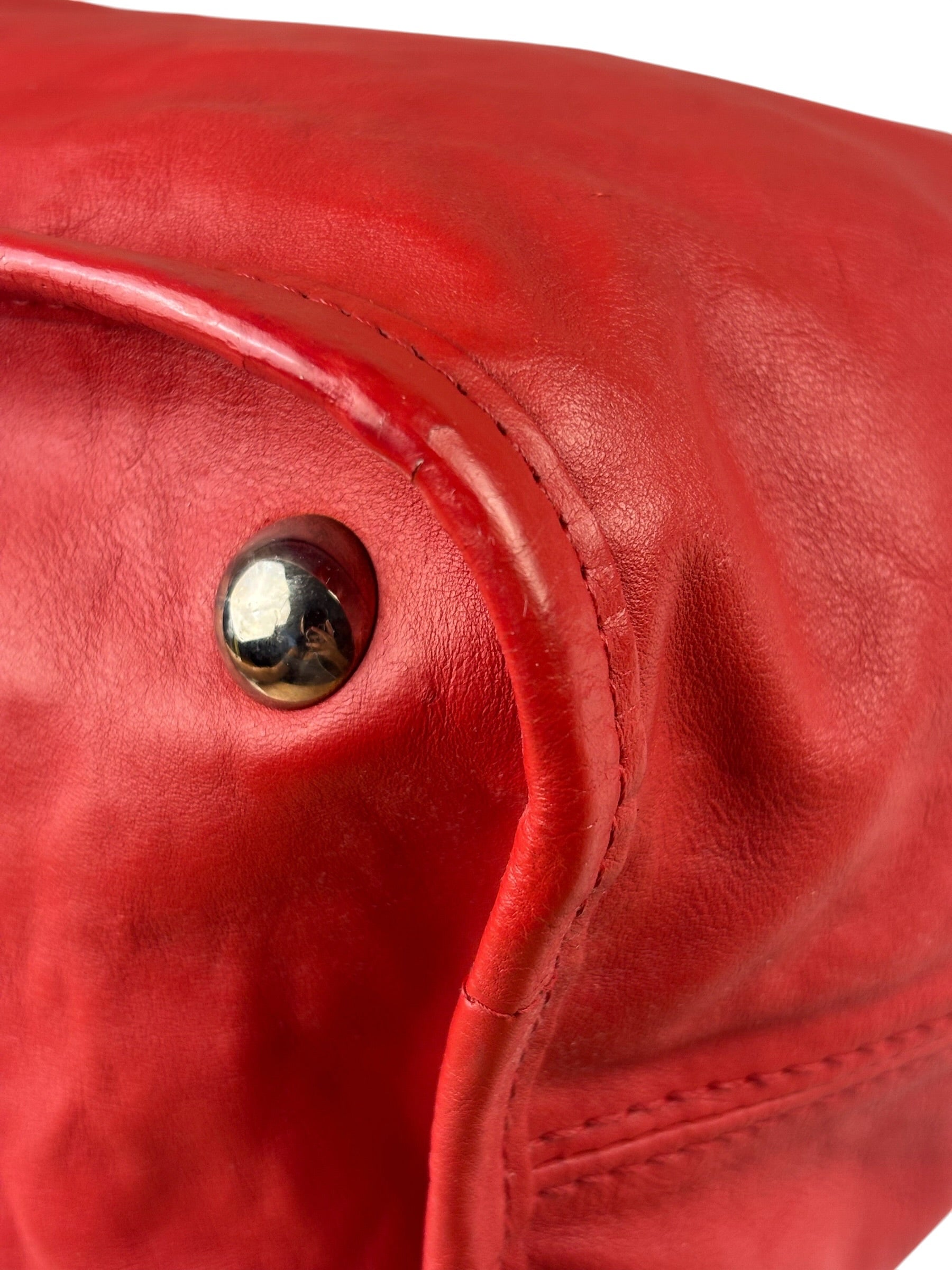 Chanel Red Quilted Leather Natural Beauty Chain Tote 2010