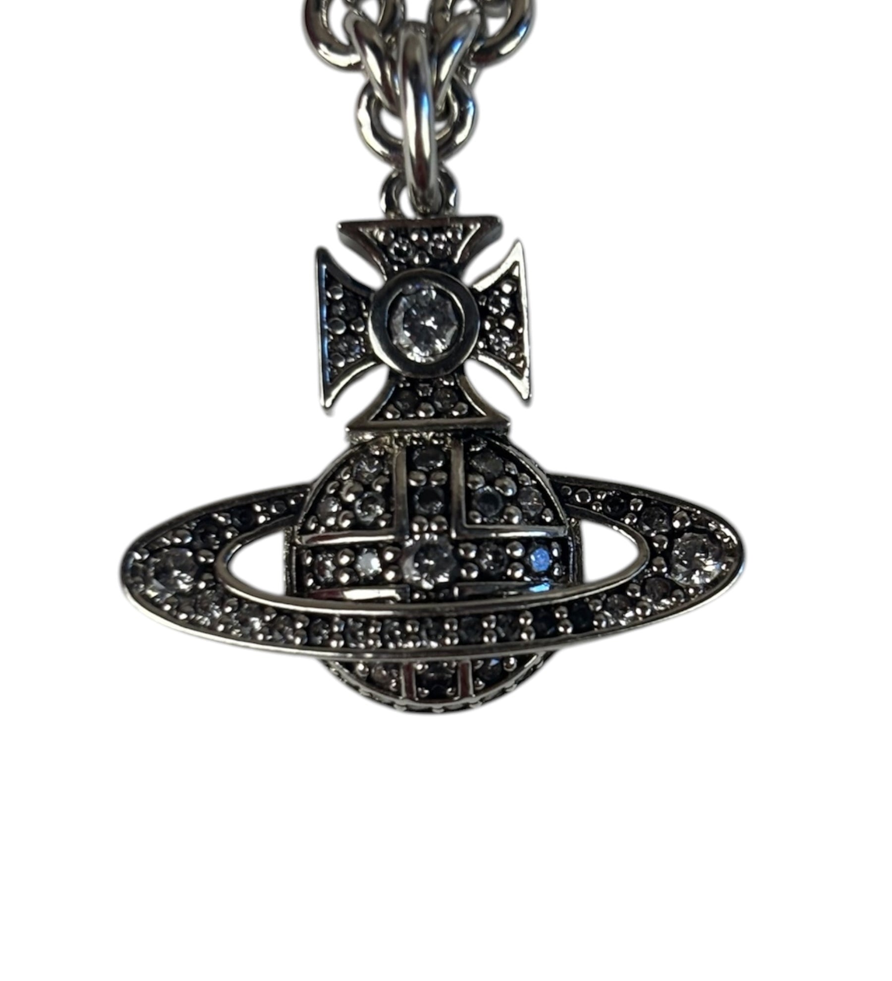 Vivienne Westwood Silver Bas Relief Pendant Necklace