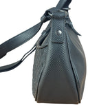 Bottega Veneta Black Coated Canvas PVC Shoulder Bag