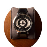 Vivienne Westwood White & Black Orb Dial Black Strap