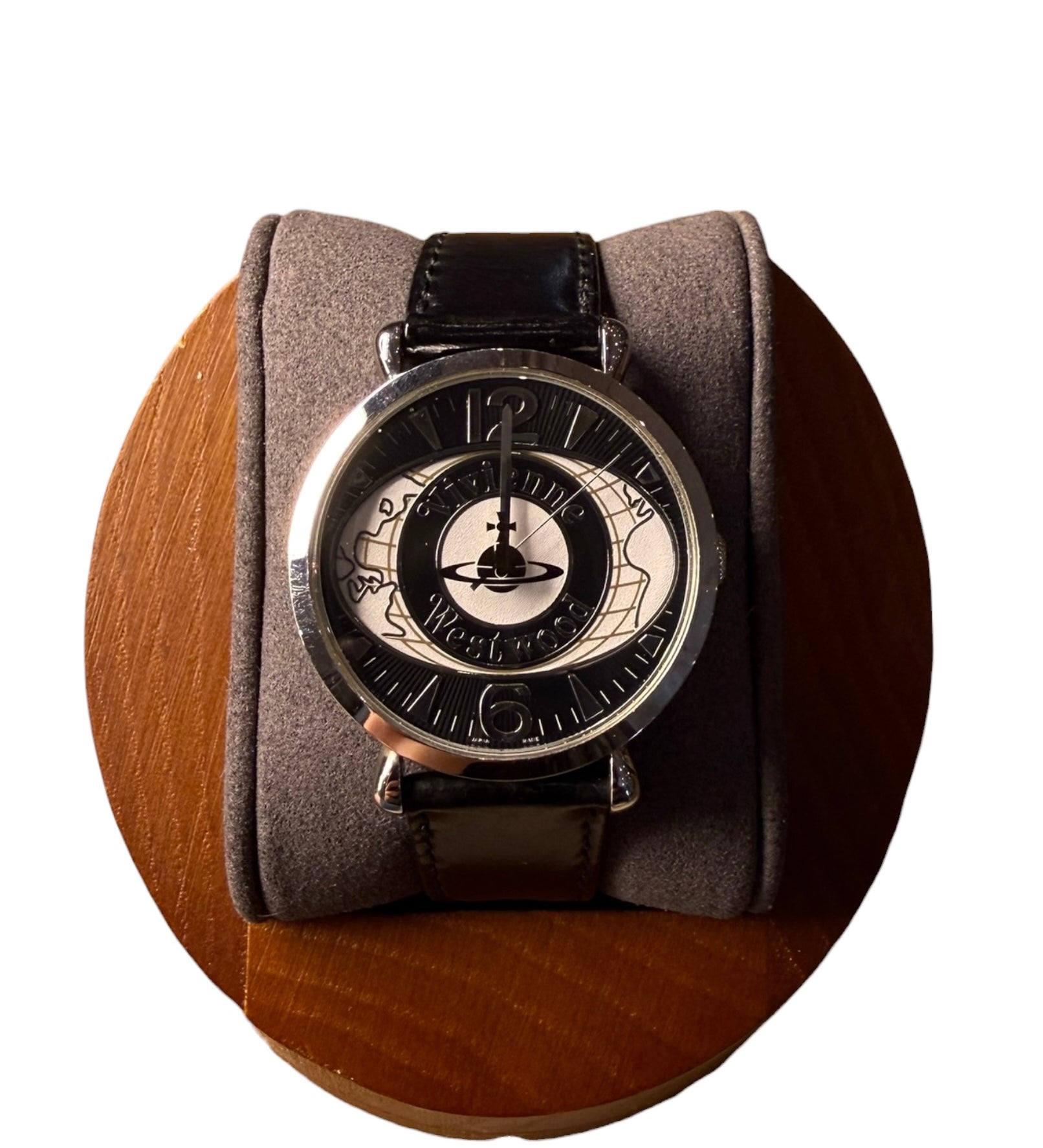 Vivienne Westwood White & Black Orb Dial Black Strap