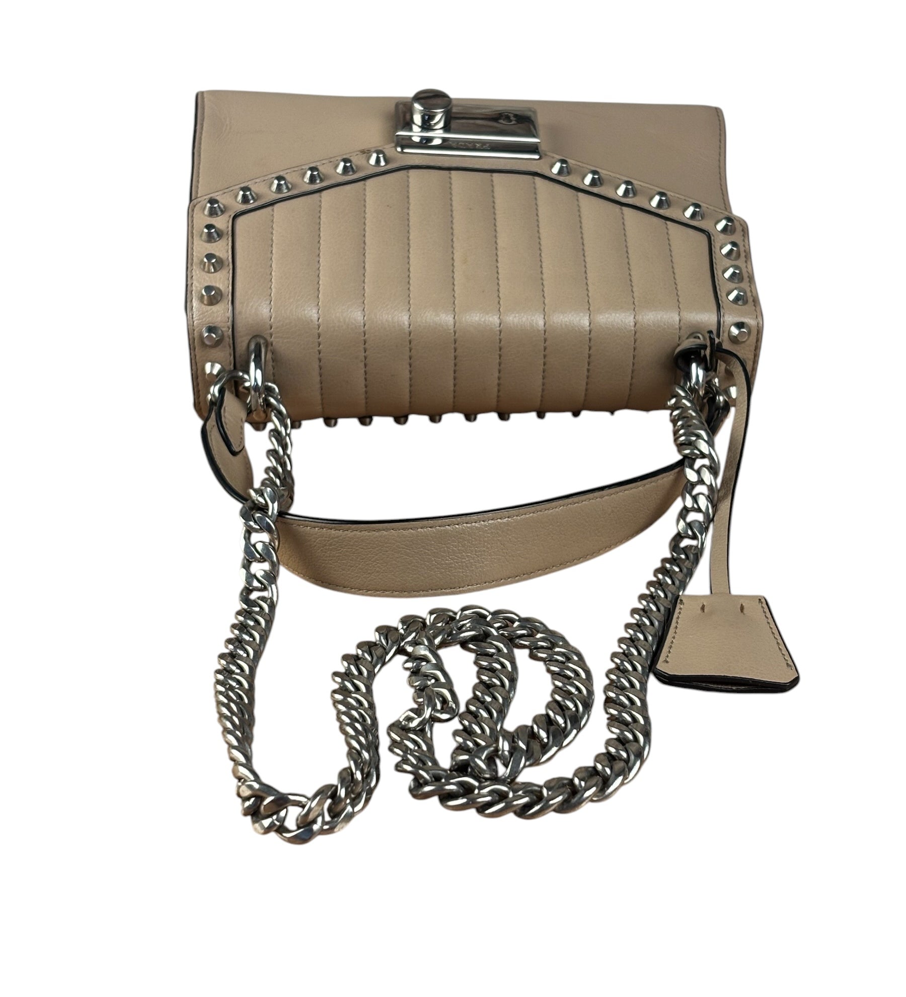 Prada Studded Glace Calf Cross Body