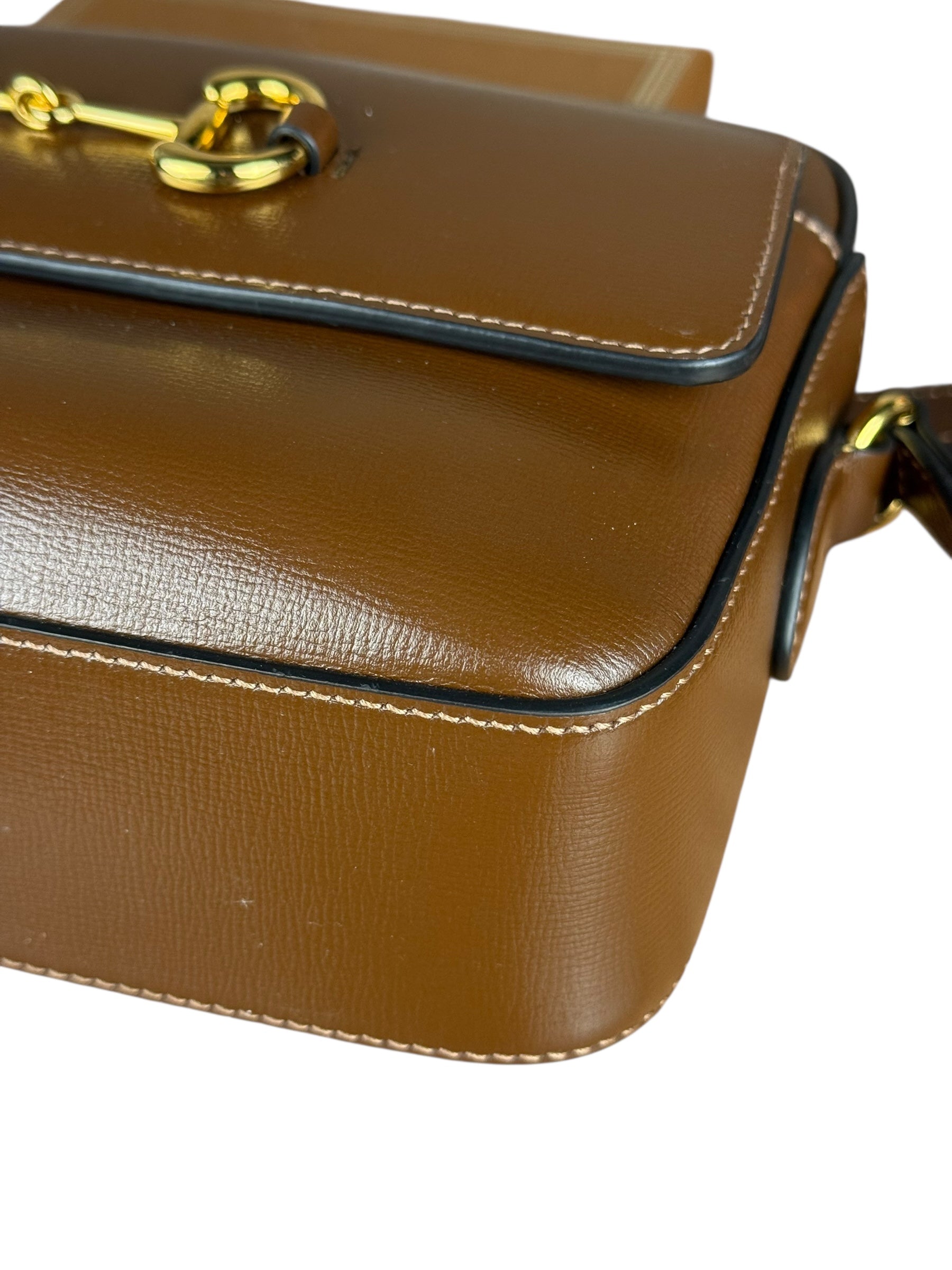 Gucci 1955 Horsebit Camera Bag Brown