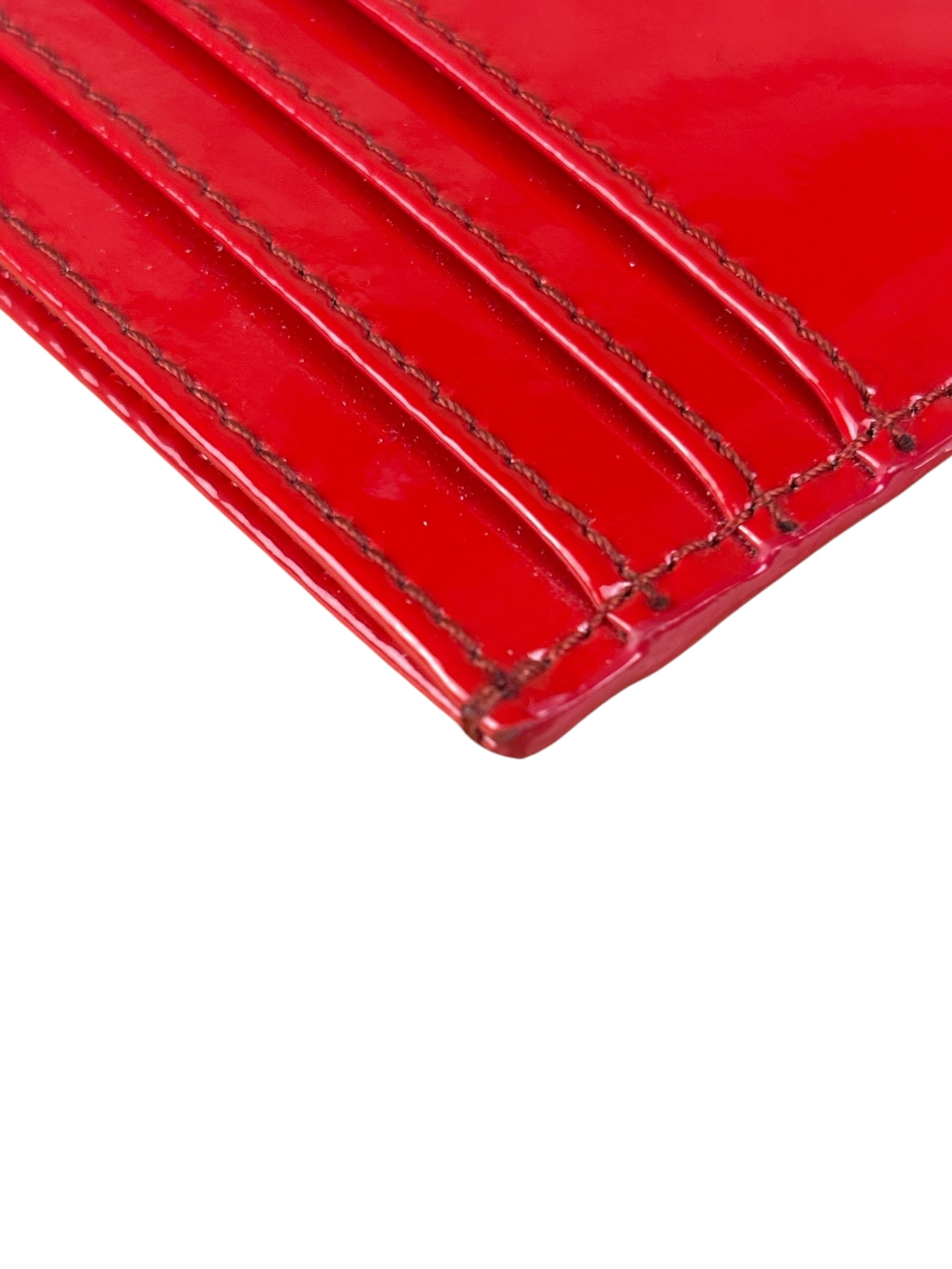 Vivienne Westwood Red Debossed Orb Card Holder