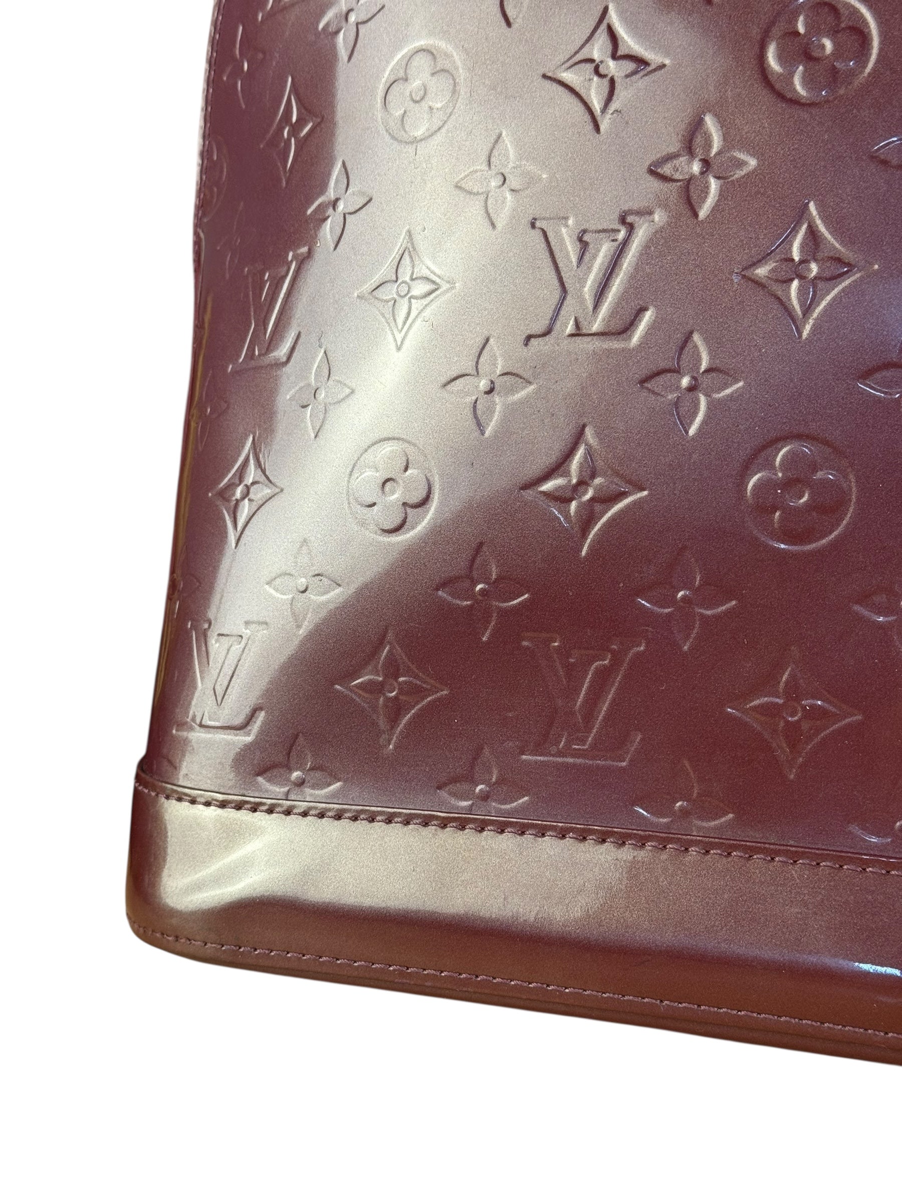 Louis Vuitton Monogram Vernis Alma GM Burgundy