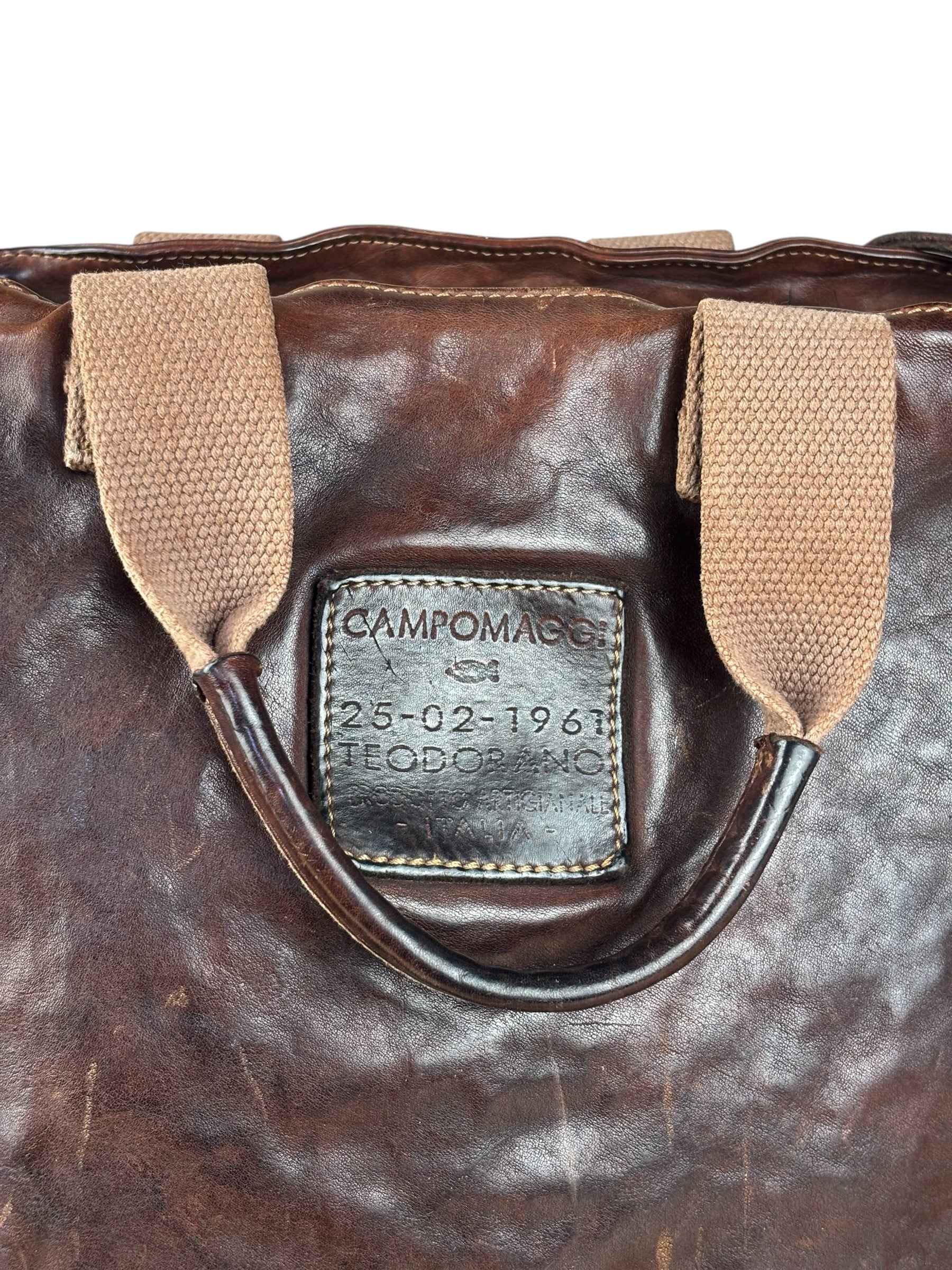 Campomaggi Dark Brown Leather 2 Way Tote