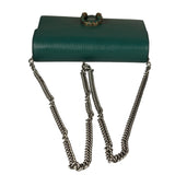 Gucci Green Leather Crystal Embellished Dionysus Chain Bag