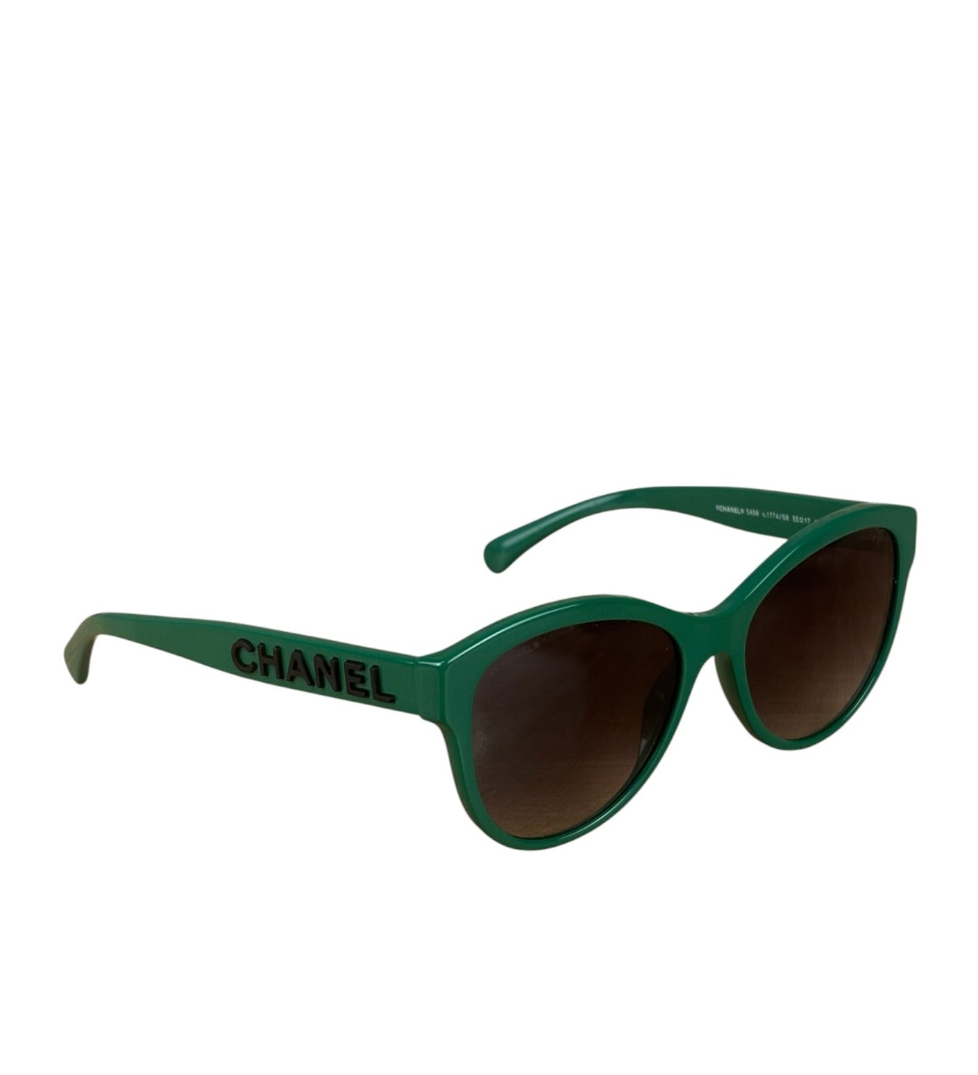Chanel Green Round Frame Sunglasses