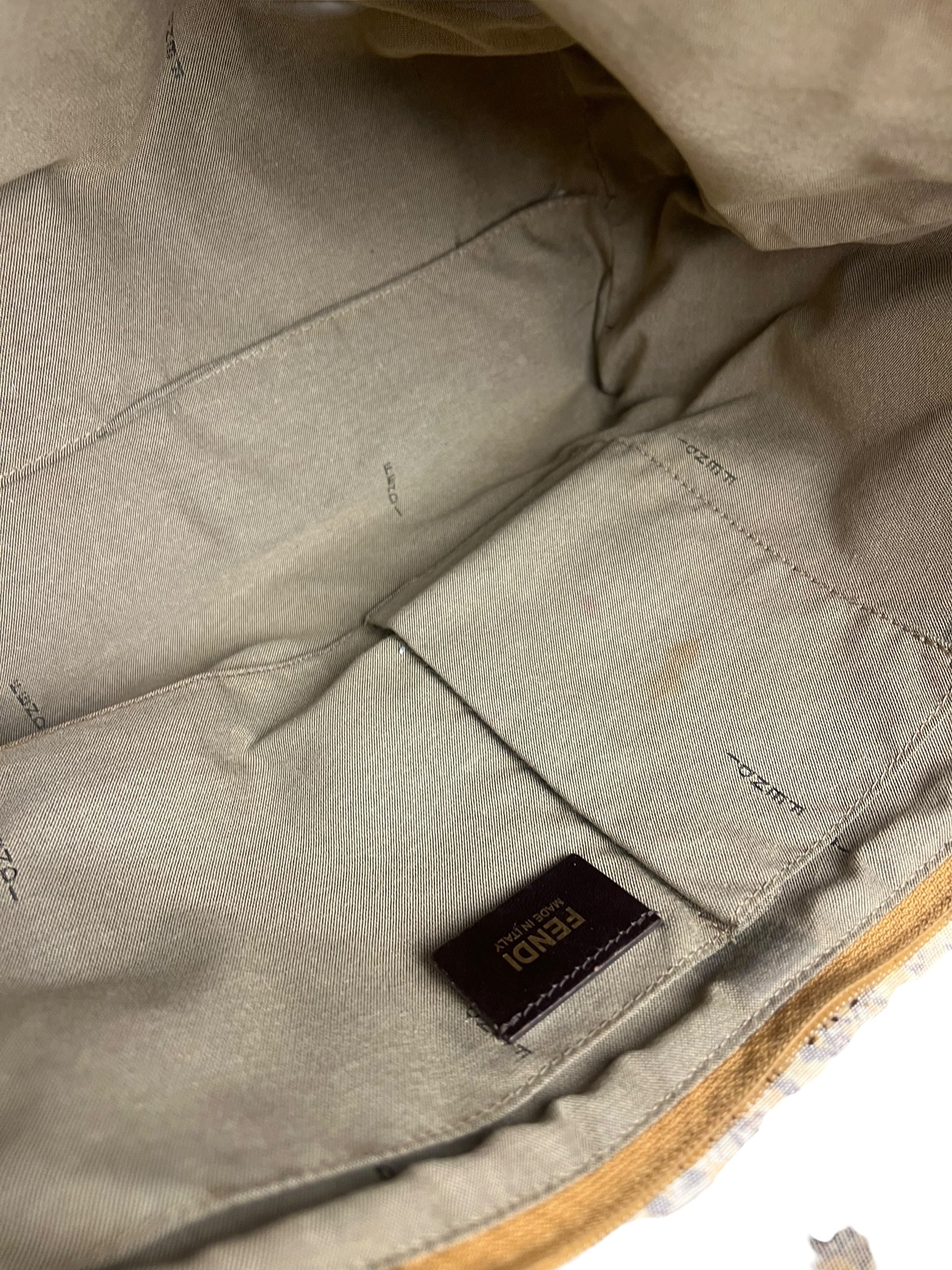 Fendi FF Floral Zucchino Shoulder Tote